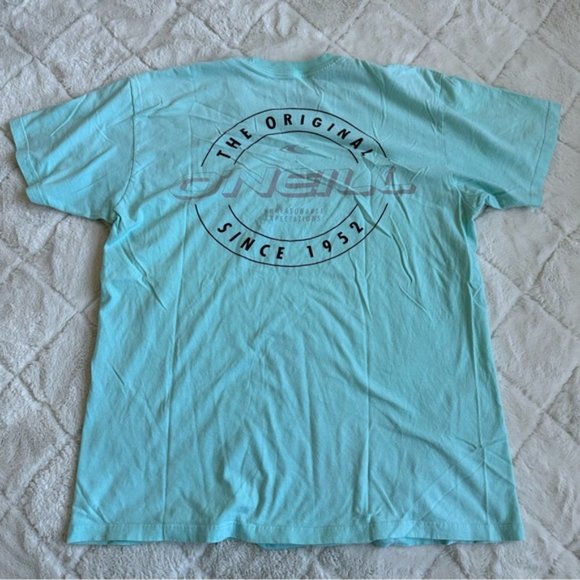 O'Neill | Turquoise & Black Classic Logo Tee "The Original O'Neill" | Size Large - Picture 1 of 10
